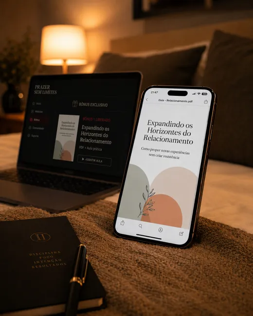 PDF do bônus Expandindo os Horizontes do Relacionamento aberto no iPhone