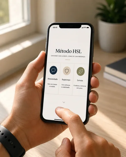 Framework do Método HSL no iPhone com Honestidade, Segurança e Leveza